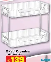 2 KATLI ORGANİZER 17X30X27 CM